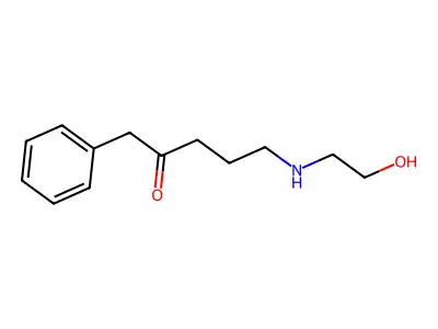 2-Pentanone, 5-((2-hydroxyethyl)amino)-1-phenyl- structure