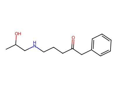 2-Pentanone, 5-((2-hydroxypropyl)amino)-1-phenyl- structure