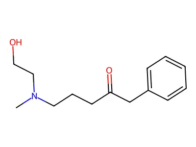 2-Pentanone, 5-((2-hydroxyethyl)methylamino)-1-phenyl- structure
