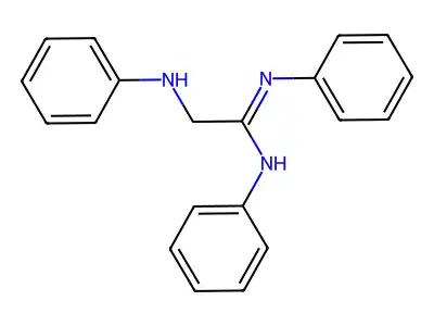 (1E)-Anilino-N,N'-diphenylethanimidamide structure