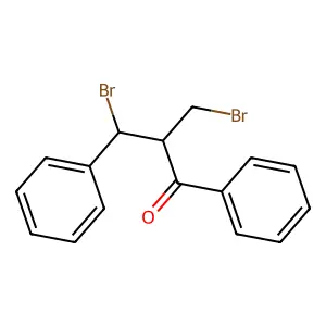 3-Bromo-2-(bromomethyl)-1,3-diphenylpropan-1-one structure