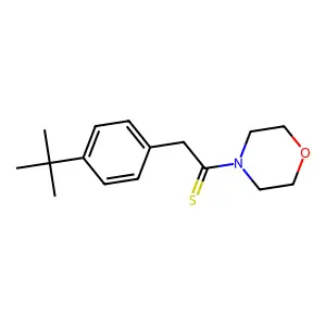 2-(4-(1,1-Dimethylethyl)phenyl)-1-(4-morpholinyl)ethanethione structure