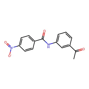 N-(3-乙酰基苯基)-4-硝基苯甲酰胺 structure