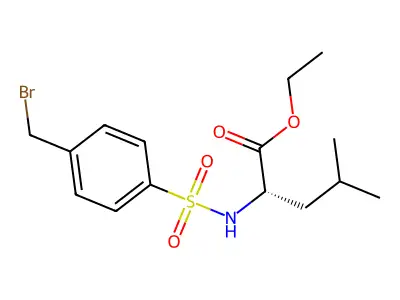 Ethyl 2-[[4-(bromomethyl)phenyl]sulfonylamino]-4-methylpentanoate structure