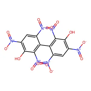 2,2',4,4',6,6'-Hexanitro(1,1'-biphenyl)-3,3'-diol structure