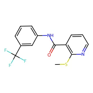 2-methylsulfanyl-N-[3-(trifluoromethyl)phenyl]pyridine-3-carboxamide structure
