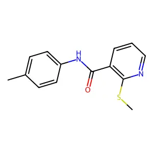 N-(4-methylphenyl)-2-(methylsulfanyl)pyridine-3-carboxamide structure