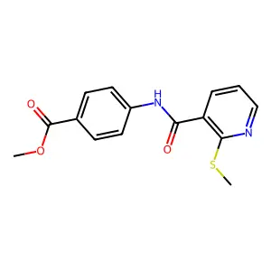 Methyl 4-[(2-methylsulfanylpyridine-3-carbonyl)amino]benzoate structure