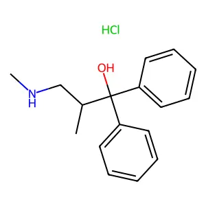 2-Methyl-3-(methylamino)-1,1-diphenylpropan-1-ol--hydrogen chloride (1/1) structure