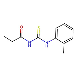 N-[(2-methylphenyl)carbamothioyl]propanamide structure