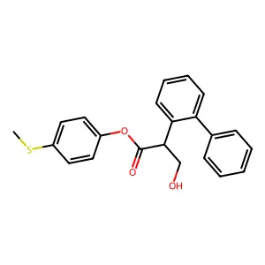 4-硫茴香基-2-联苯基-3-羟基丙酸 structure