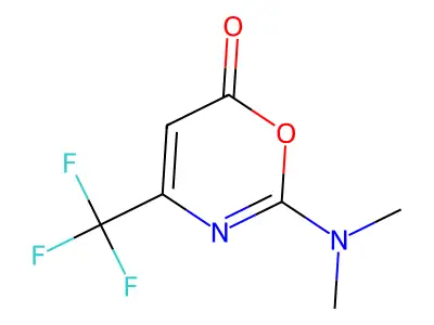 2-(dimethylamino)-4-(trifluoromethyl)-6H-1,3-oxazin-6-one structure