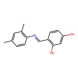 1,3-Benzenediol, 4-[[(2,4-dimethylphenyl)imino]methyl]- structure