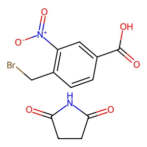 4-Bromomethyl-3-nitrobenzoic acid succinimide ester structure
