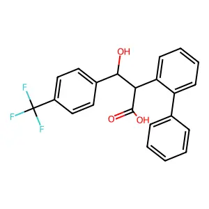 4-Trifluoromethylphenyl-2-biphenylyl-3-hydroxypropionic acid structure
