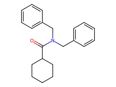 N,N-dibenzylcyclohexanecarboxamide structure