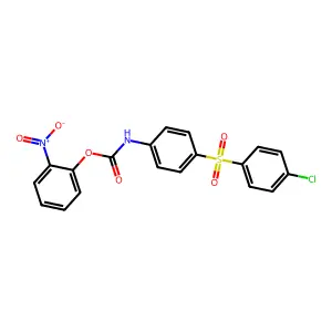 Carbanilic acid, p-((p-chlorophenyl)sulfonyl)-, o-nitrophenyl ester structure