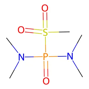 Phosphonic diamide, N,N,N',N'-tetramethyl-P-(methylsulfonyl)- structure