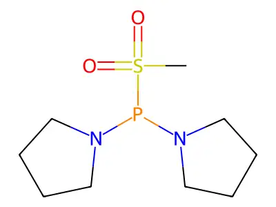 Methylsulfonyl(dipyrrolidin-1-yl)phosphane structure