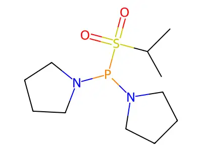 Propan-2-ylsulfonyl(dipyrrolidin-1-yl)phosphane structure