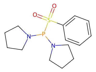 Phenylsulfonyl(dipyrrolidin-1-yl)phosphane structure