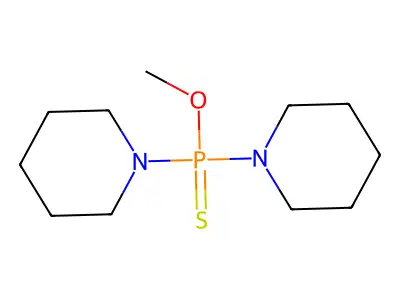 Phosphinothioic acid, di-1-piperidinyl-, O-methyl ester structure