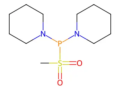 Piperidine, 1,1'-((methylsulfonyl)phosphinylidene)bis- structure