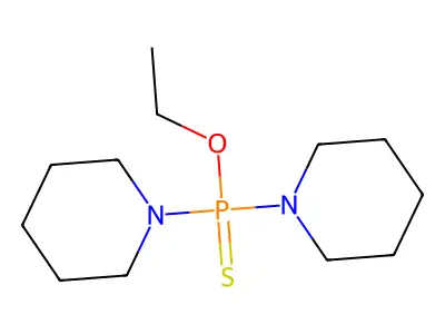 Phosphinothioic acid, di-1-piperidinyl-, O-ethyl ester structure