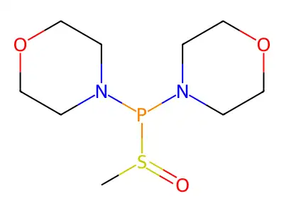 Methylsulfinyl(dimorpholin-4-yl)phosphane structure