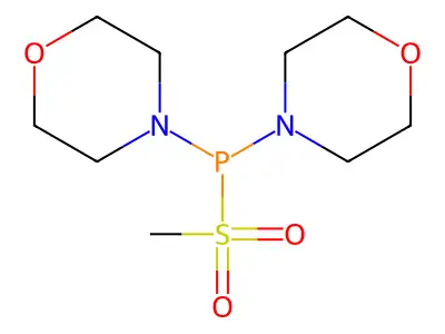 Methylsulfonyl(dimorpholin-4-yl)phosphane structure