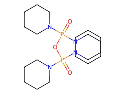 1-(Di(piperidin-1-yl)phosphoryloxy-piperidin-1-ylphosphoryl)piperidine structure
