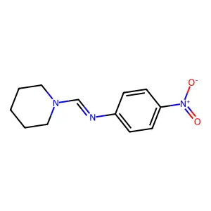 Methanimine, 1-(1-piperidinyl), N-(4-nitrophenyl) structure