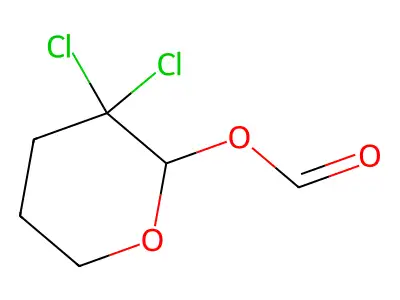 (3,3-Dichlorooxan-2-yl) formate structure