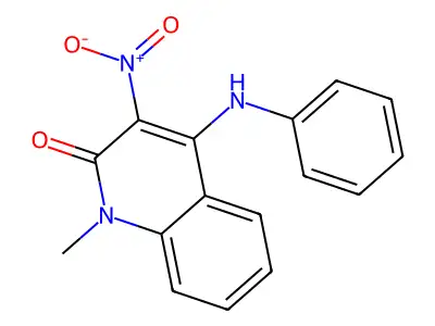 4-Anilino-1-methyl-3-nitroquinolin-2(1H)-one structure