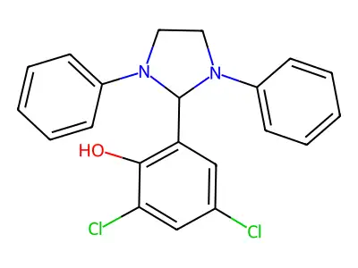 2,4-Dichloro-6-(1,3-diphenyl-2-imidazolidinyl)phenol structure