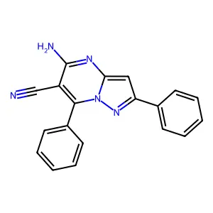 5-Amino-2,7-diphenylpyrazolo[1,5-a]pyrimidine-6-carbonitrile structure