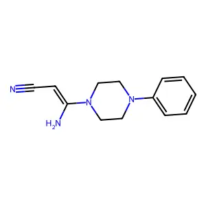 3-Amino-3-(4-phenylpiperazin-1-yl)prop-2-enenitrile structure