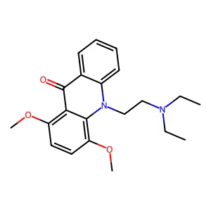 10-(2-(Diethylamino)ethyl)-1,4-dimethoxy-9(10H)-acridinone structure
