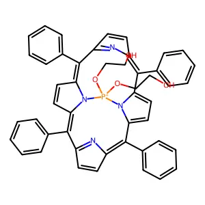 Phosphorus(1+),2-ethanediolato-O[5,10,15,20- tetraphenyl-21H,23H-porphinato(2-)-N(21),N(22),N(23), N(24)]-, (OC-6-12) chloride structure