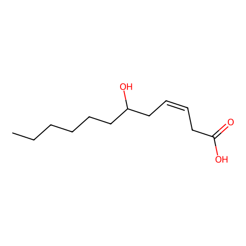 6-Hydroxydodec-3-cis-enoic acid structure