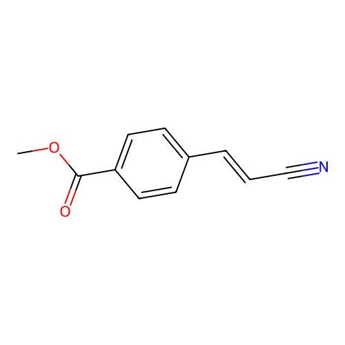 4-Methoxycarbonylcinnamonitrile structure