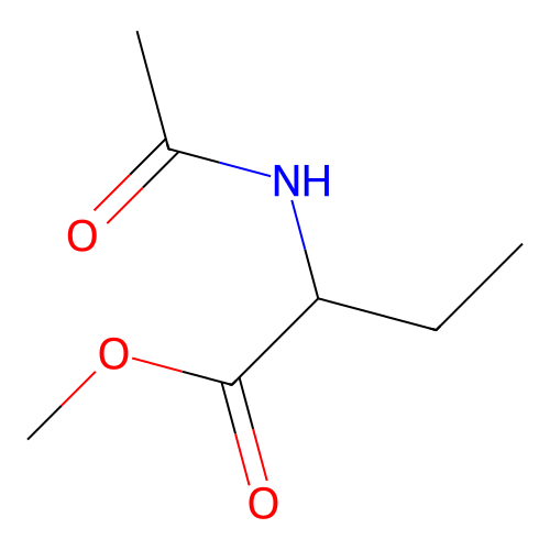 Butanoic acid,2-acetylamino,methyl ester structure