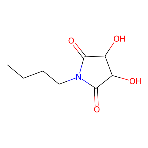 1-Butyl-3,4-dihydroxy-pyrrolidine-2,5-dione structure