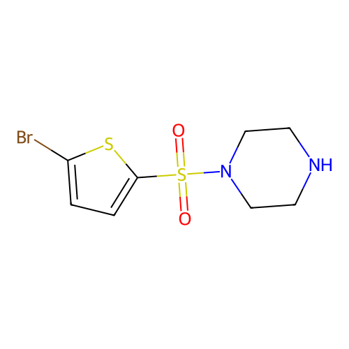 1-((5-Bromo-2-thienyl)sulfonyl)piperazine structure