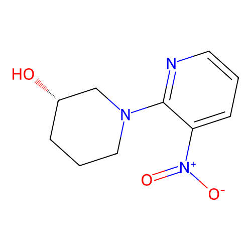 (S)-1-(3-nitropyridin-2-yl)piperidin-3-ol structure