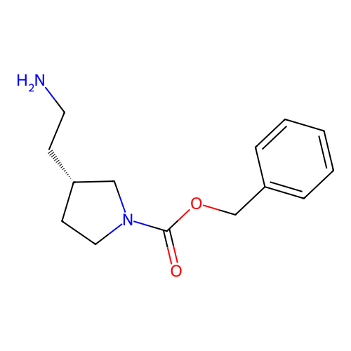 (S)-Benzyl 3-(2-aminoethyl)pyrrolidine-1-carboxylate structure