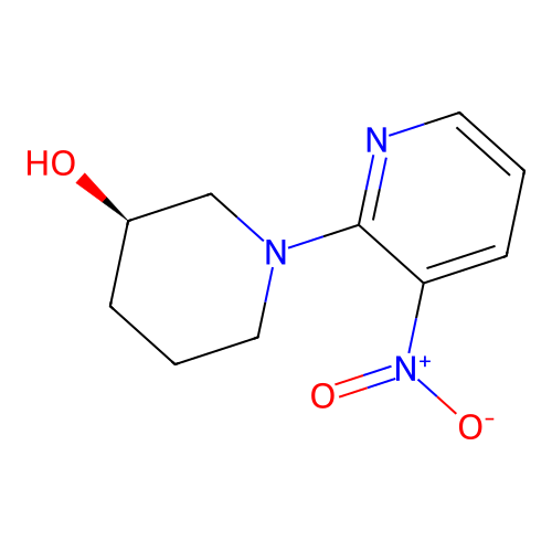 (R)-1-(3-nitropyridin-2-yl)piperidin-3-ol structure