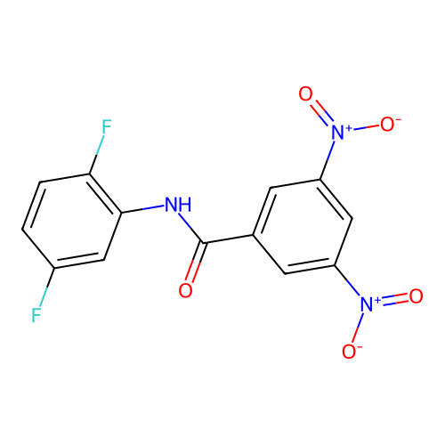 N-(2,5-difluorophenyl)-3,5-dinitrobenzamide structure
