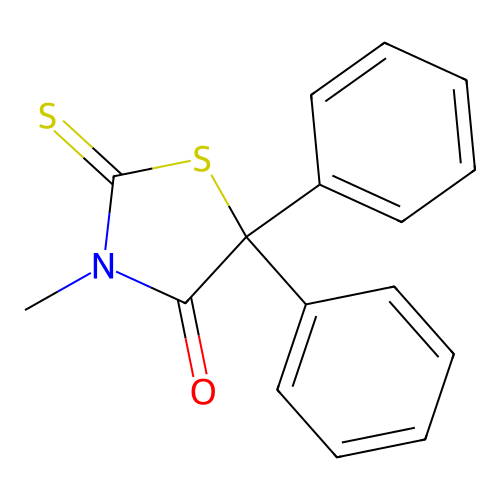 3-Methyl-5,5-diphenyl-2-thioxo-thiazolidin-4-one structure