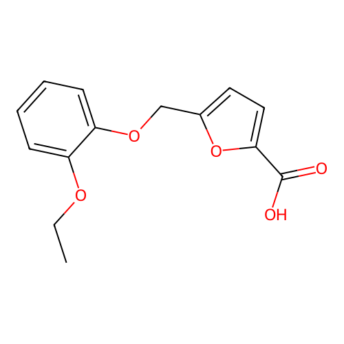5-[(2-Ethoxyphenoxy)methyl]furan-2-carboxylic acid structure